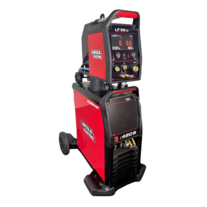 Lincoln Electric Powertec i420C Schweißinverter mit LF56D Drahtvorschub 1m wassergekühlt